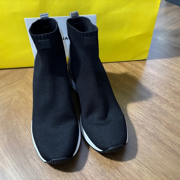 Michael Kors Skyler Embellished Metallic Stretch Knit Sock Sneaker Black Size 10 - Picture 5 of 12